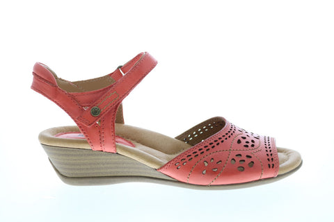 Earth Inc. Ibis Leather IBIS-COR Womens Pink Strap Heels Shoes