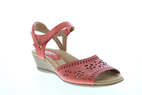 Earth Inc. Ibis Leather IBIS-COR Womens Pink Strap Heels Shoes