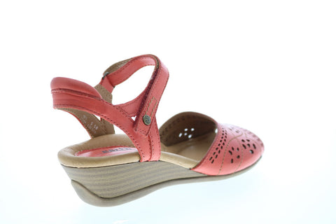 Earth Inc. Ibis Leather IBIS-COR Womens Pink Strap Heels Shoes