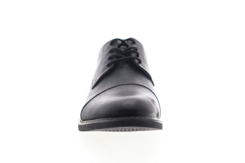 Izod Ike IKE Mens Black Synthetic Lace Up Oxfords & Lace Ups Cap Toe Shoes