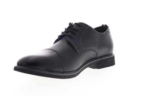 Izod Ike IKE Mens Black Synthetic Lace Up Oxfords & Lace Ups Cap Toe Shoes
