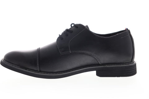 Izod Ike IKE Mens Black Synthetic Lace Up Oxfords & Lace Ups Cap Toe Shoes