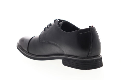 Izod Ike IKE Mens Black Synthetic Lace Up Oxfords & Lace Ups Cap Toe Shoes
