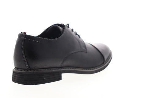 Izod Ike IKE Mens Black Synthetic Lace Up Oxfords & Lace Ups Cap Toe Shoes