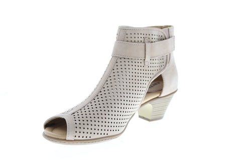 Earth Intrepid Perf Ankle Boot Womens Beige Ankle & Booties Boots