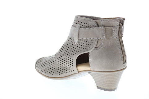 Earth Inc. Intrepid Womens Brown Nubuck Zipper Ankle & Booties Boots