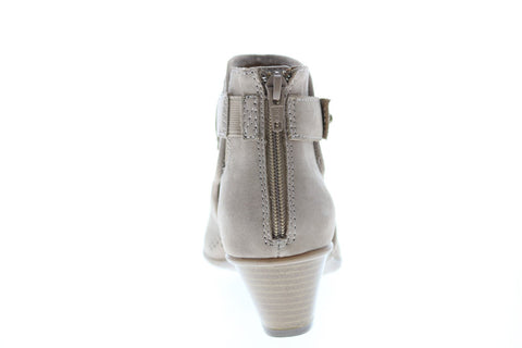 Earth Inc. Intrepid Womens Brown Nubuck Zipper Ankle & Booties Boots