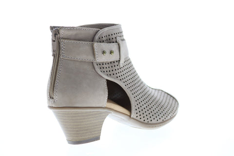 Earth Inc. Intrepid Womens Brown Nubuck Zipper Ankle & Booties Boots