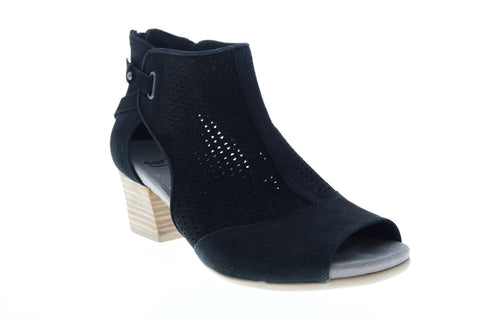 Earth Inc. Ivy Sahara Soft Bck Womens Black Nubuck Zipper Ankle & Booties Boots