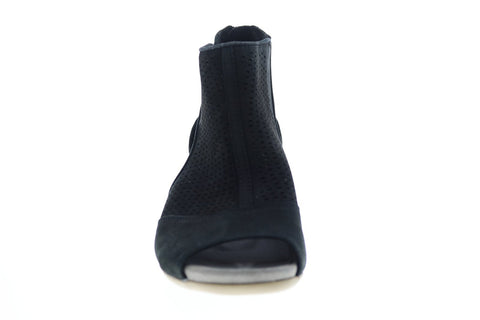 Earth Inc. Ivy Sahara Soft Bck Womens Black Nubuck Zipper Ankle & Booties Boots