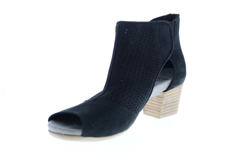 Earth Inc. Ivy Sahara Soft Bck Womens Black Nubuck Zipper Ankle & Booties Boots