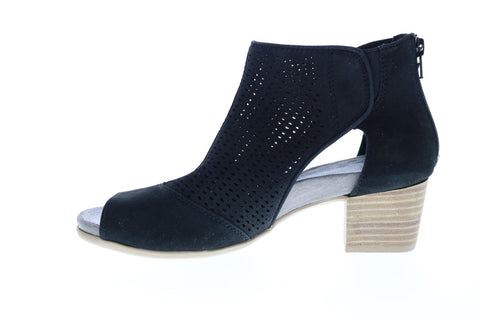 Earth Inc. Ivy Sahara Soft Bck Womens Black Nubuck Zipper Ankle & Booties Boots
