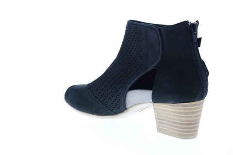 Earth Inc. Ivy Sahara Soft Bck Womens Black Nubuck Zipper Ankle & Booties Boots