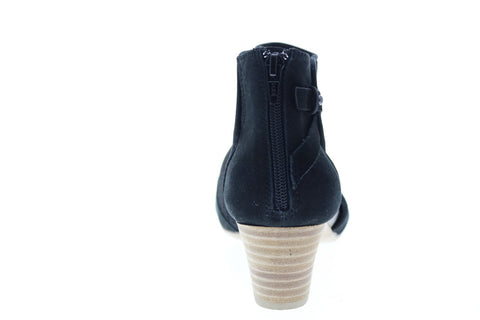 Earth Inc. Ivy Sahara Soft Bck Womens Black Nubuck Zipper Ankle & Booties Boots