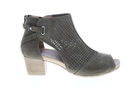 Earth Inc. Ivy Sahara Soft Bck Womens Green Nubuck Zipper Ankle & Booties Boots