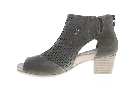 Earth Inc. Ivy Sahara Soft Bck Womens Green Nubuck Zipper Ankle & Booties Boots