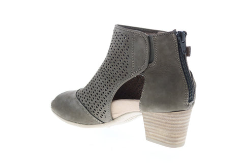 Earth Inc. Ivy Sahara Soft Bck Womens Green Nubuck Zipper Ankle & Booties Boots