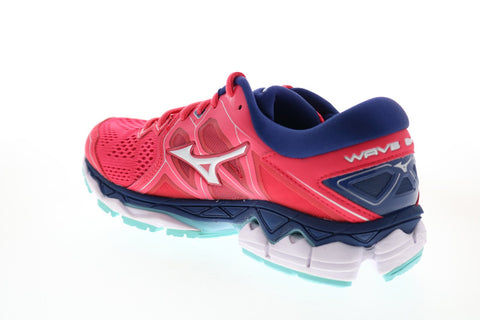 Mizuno Wave Sky 2 J1GD180239 Womens Pink Mesh Lace Up Athletic Running Shoes