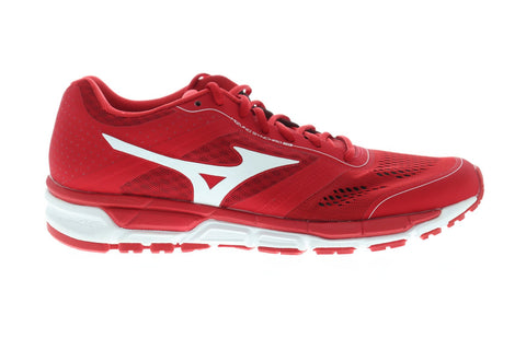 Mizuno Synchro Mx Mens Red Mesh Athletic Lace Up Training Shoes