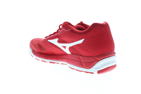 Mizuno Synchro Mx Mens Red Mesh Athletic Lace Up Training Shoes