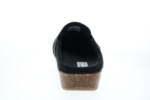 Earth Origins Janet Womens Black Synthetic Slip On Clogs Slippers Shoes