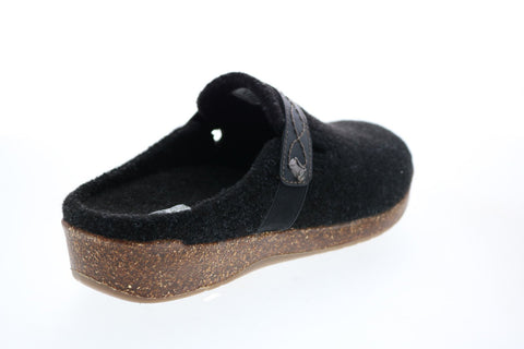 Earth Origins Janet Womens Black Synthetic Slip On Clogs Slippers Shoes