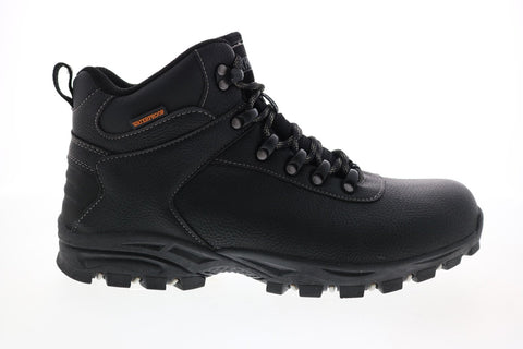 Khombu Jared Mens Black Synthetic Lace Up Hiking Boots