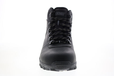 Khombu Jared Mens Black Synthetic Lace Up Hiking Boots