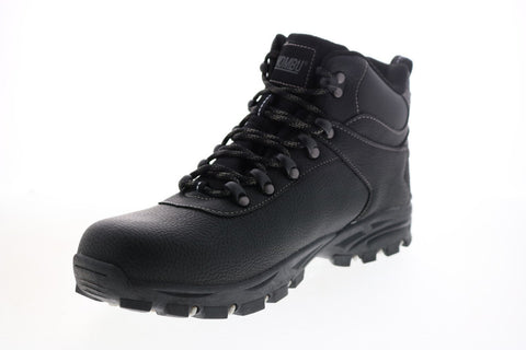 Khombu Jared Mens Black Synthetic Lace Up Hiking Boots
