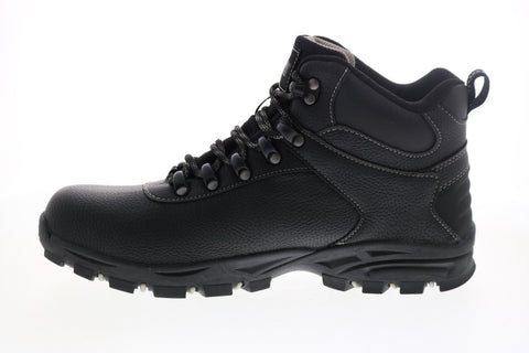 Khombu Jared Mens Black Synthetic Lace Up Hiking Boots