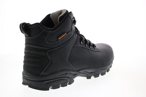 Khombu Jared Mens Black Synthetic Lace Up Hiking Boots