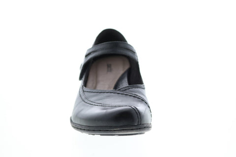 Earth Inc. Jasper Womens Black Leather Slip On Mary Jane Flats Shoes