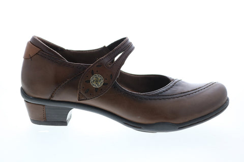 Earth Inc. Jasper Womens Brown Leather Slip On Mary Jane Flats Shoes