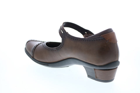 Earth Inc. Jasper Womens Brown Leather Slip On Mary Jane Flats Shoes