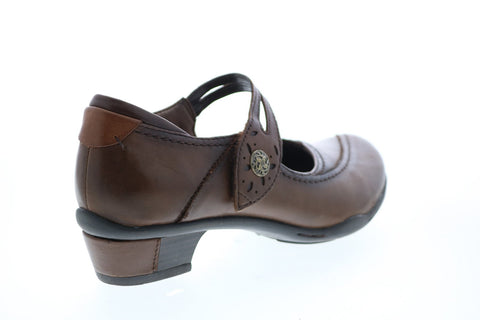 Earth Inc. Jasper Womens Brown Leather Slip On Mary Jane Flats Shoes