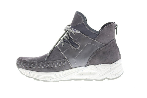 Earth Inc. Jaunt Womens Gray Suede Lace Up Lifestyle Sneakers Shoes