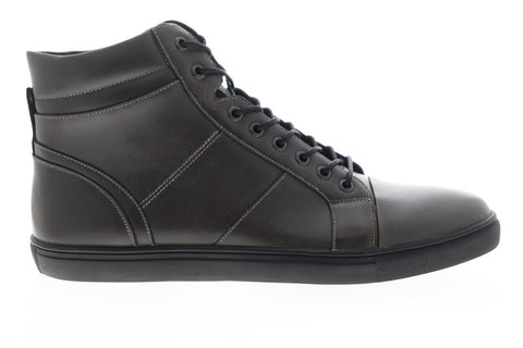 Unlisted by Kenneth Cole Design 30248 Mens Gray Leather High Top Snealers Shoes