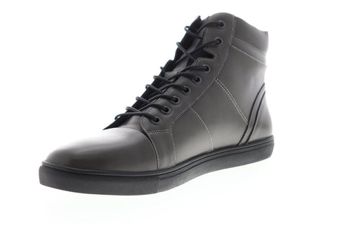 Unlisted by Kenneth Cole Design 30248 Mens Gray Leather High Top Snealers Shoes