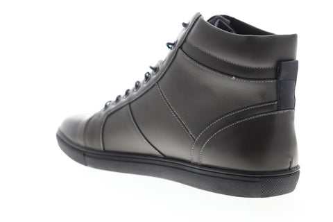 Unlisted by Kenneth Cole Design 30248 Mens Gray Leather High Top Snealers Shoes