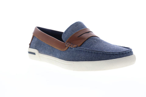 Unlisted by Kenneth Cole Un Anchor JMU726001 Mens Blue Slip On Casual Boat Shoes