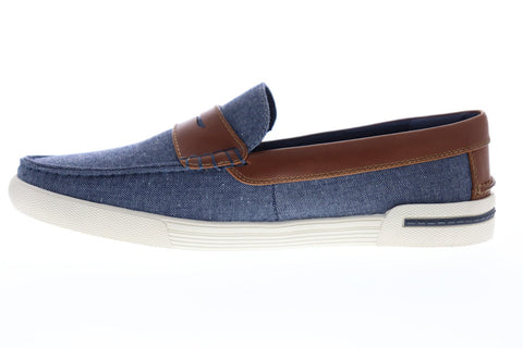 Unlisted by Kenneth Cole Un Anchor JMU726001 Mens Blue Slip On Casual Boat Shoes