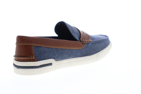 Unlisted by Kenneth Cole Un Anchor JMU726001 Mens Blue Slip On Casual Boat Shoes