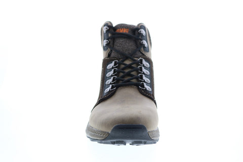 Khombu NELIX TauIX Mens Brown Synthetic Lace Up Hiking Boots