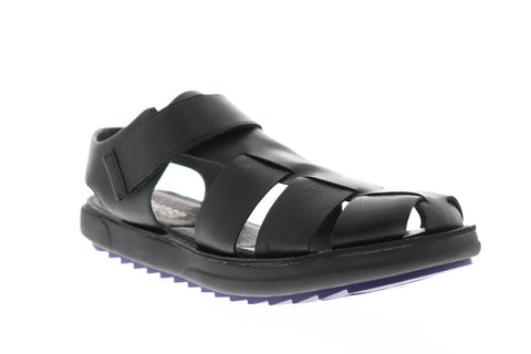 Camper Marges K100052-004 Mens Black Leather Strap Sport Sandals Shoes
