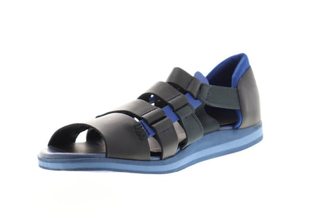 Camper Spray K100083-007 Mens Black Leather Strap Sport Sandals Shoes