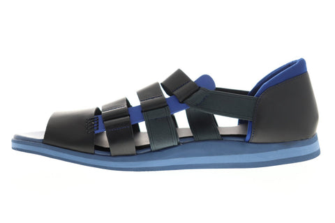 Camper Spray K100083-007 Mens Black Leather Strap Sport Sandals Shoes