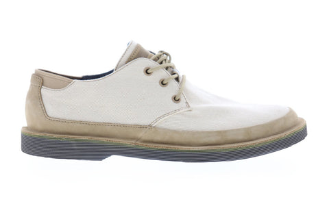 Camper Morrys K100088-014 Mens Beige Tan Canvas Casual Lace Up Oxfords Shoes