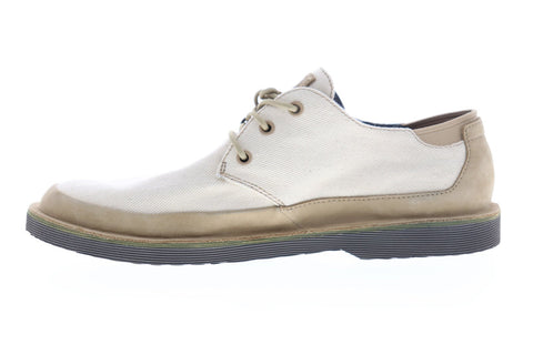 Camper Morrys K100088-014 Mens Beige Tan Canvas Casual Lace Up Oxfords Shoes