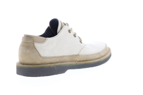Camper Morrys K100088-014 Mens Beige Tan Canvas Casual Lace Up Oxfords Shoes