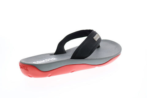 Camper Match K100182-005 Mens Black Synthetic Slip On Flip-Flops Sandals Shoes